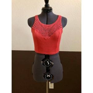 S Coral Crop Top